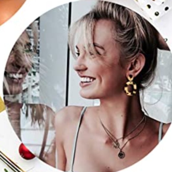 Leopard Hoop Earrings - Picture 2 of 5